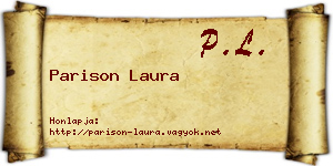 Parison Laura névjegykártya